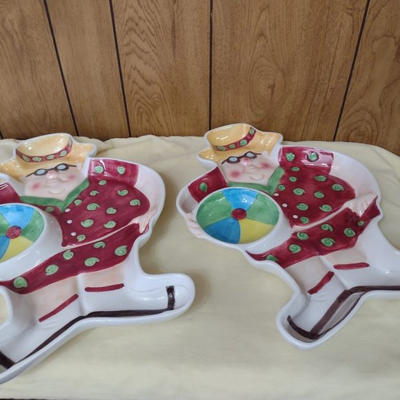 2 Large Chip & Dip Trays Beach Design Decor - Picture 5 of 10